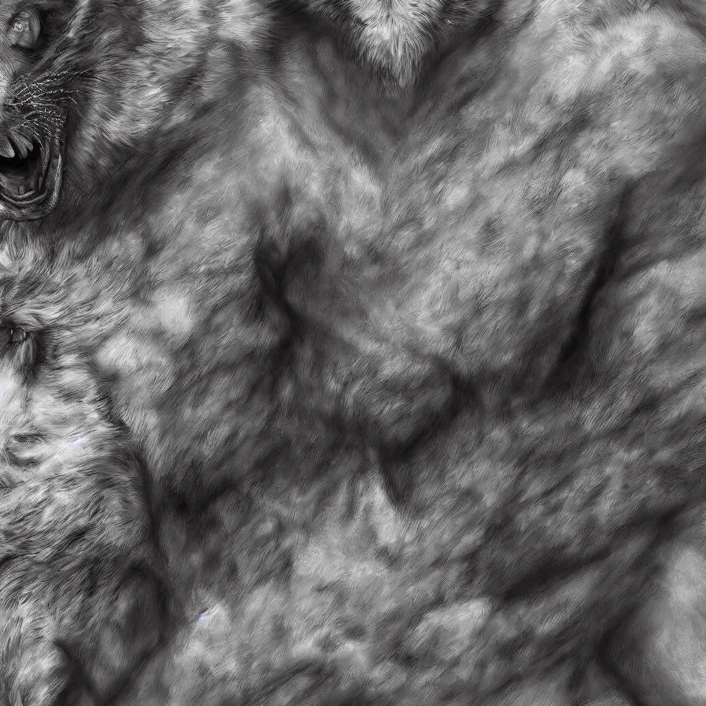 Image similar to portrait of man transforming into a werewolf with grey realistic fur, high detail, hyper realism, unreal engine, 8 k