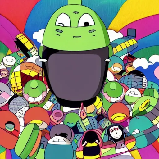 Image similar to award winning katamari damacy movie in the style of spirited away