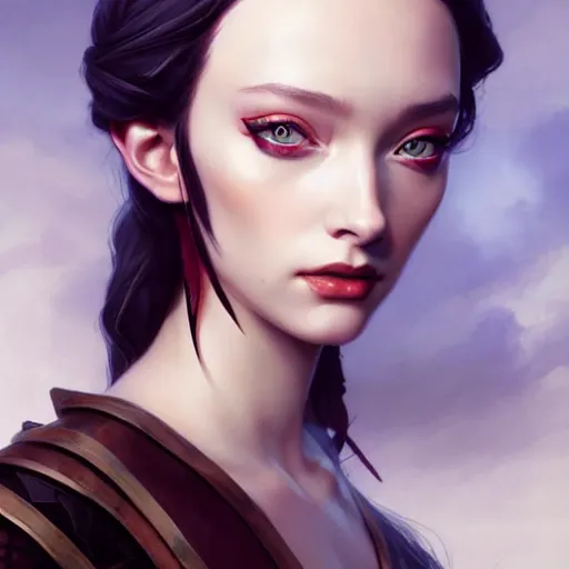 Prompt: beautiful striking medieval Emma Dumont by Artgerm and Greg Rutkowski, intricate, elegant, highly detailed, digital painting, pale