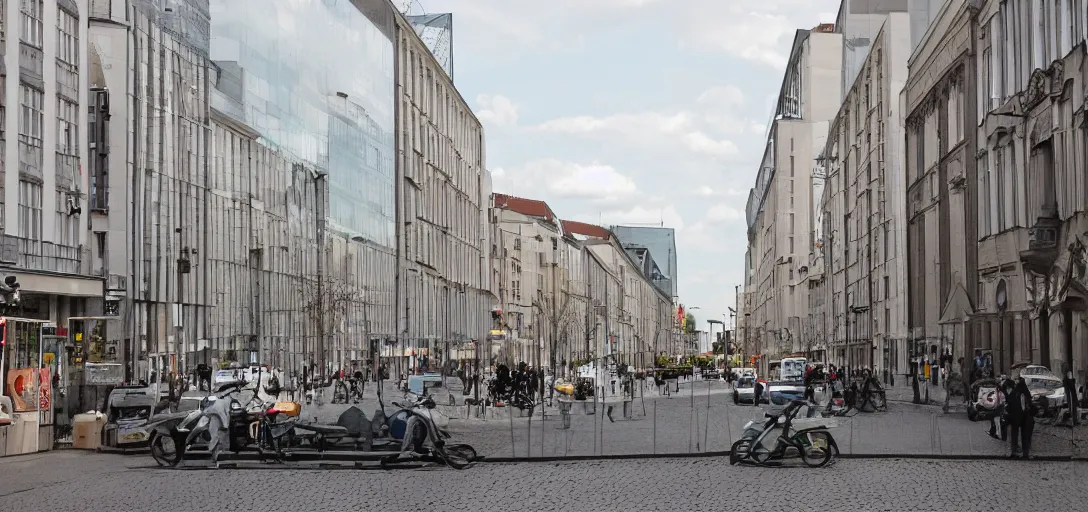 Image similar to street view from berlin, germany, high quality