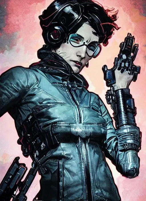 Prompt: cyberpunk selina kyle. portrait by ashley wood and alphonse mucha and laurie greasley and josan gonzalez and james gurney. splinter cell, apex legends, rb 6 s, hl 2, d & d, cyberpunk 2 0 7 7. realistic face. character clothing. vivid color. dystopian setting.