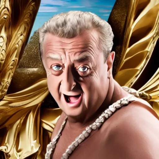 Prompt: rodney dangerfield as zeus, hyper realistic, ultra detailed, 4 k, dslr photograph, intense