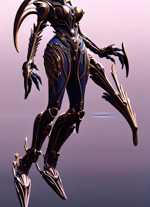 Image similar to extremely detailed giantess shot, front shot, of a beautiful goddess saryn warframe, that's a giant beautiful stunning anthropomorphic robot female dragon with metal cat ears, standing elegantly on a mountain, detailed sharp robot dragon claws, robot dragon feet, streamlined pink armor, thick smooth warframe thighs, long elegant tail, detailed warframe fanart, destiny fanart, high quality digital art, giantess art, furry art, 3D realistic, warframe art, Destiny art, furaffinity, DeviantArt, artstation, 8k HD, octane render