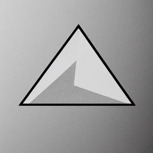 Image similar to a simple triangle with a soft shadow behind a light background, minimalistic corporative art, beautiful, textured, baroque elements, trending on artstation, minimalism