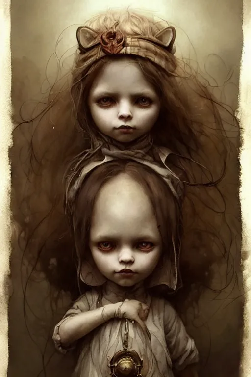 Image similar to kid doll toy design | esoteric symbolism | jean - baptiste monge, esao andrews, bastien lecouffe - deharme, tim jacobus, ken currie | ultra - detailed realism, soft cinematic lighting, hi - fructose, artstation, high - quality, ink watercolors wes anderson poster art