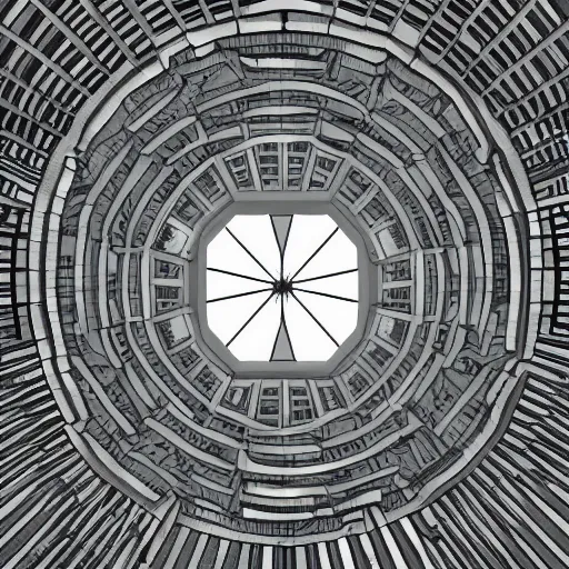 Prompt: digital art of a panopticon