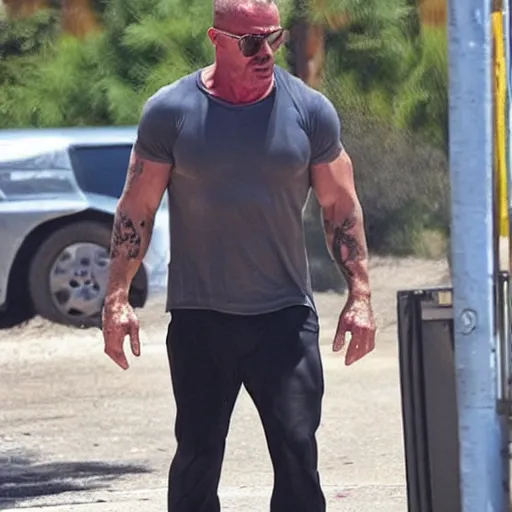Prompt: dominic purcell covered in sweat, looking amazing