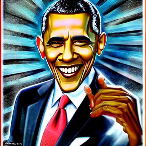 Prompt: Obama by David Dees