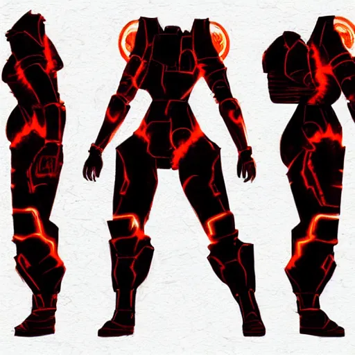 Prompt: Character design body made of fire, body with black and red lava, mecha humanoid with cyberpunk bomber jacket, concept art character, royalty, smooth, sharp focus, organic, appealing, deep shadows, sketch line art for character design