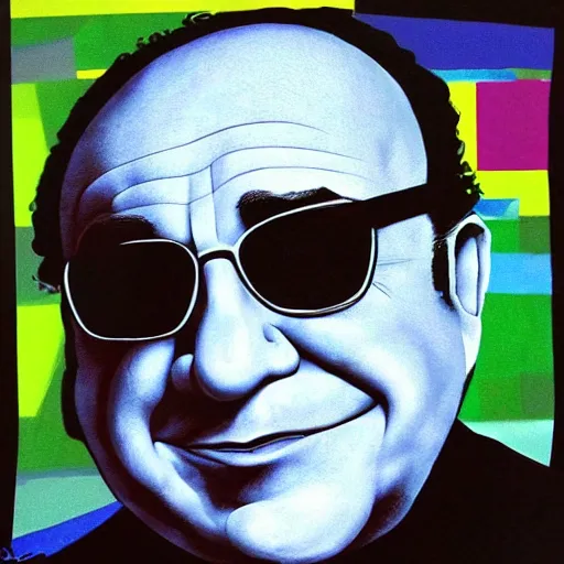 Image similar to a cubist portrait of danny devito, ultra detailed, colorful, trending on art station, masterpiece