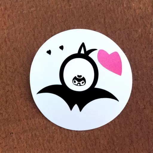Prompt: cute bat sticker