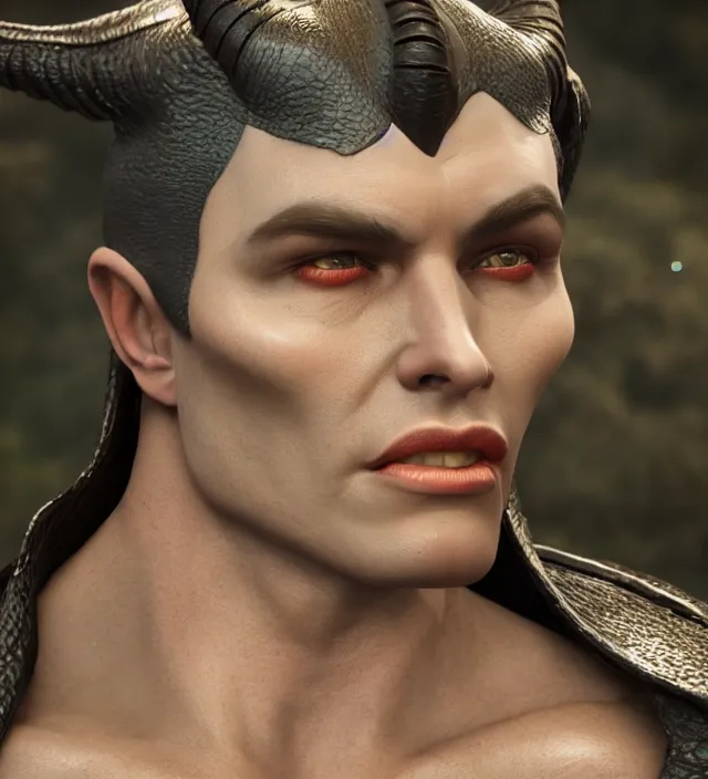 Prompt: male maleficent, very detailed texture, realistic shaded lighting, studio quality, digital art, dynamic background, unreal engine 5 rendered, octane rendered, pinnacle studio, naturel, trending on artstation, art style by ian sprigger