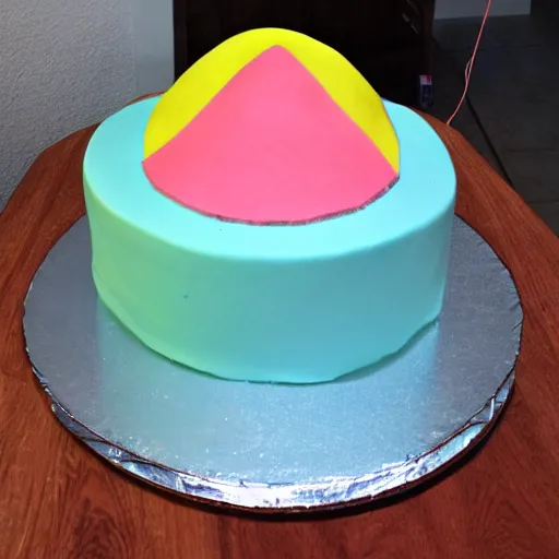 Image similar to a mountain made of cake