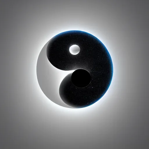 Prompt: a YinYang symbol as a galaxy, mystical, magical, unreal engine, render, realistic, 4k,