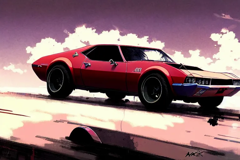 Image similar to amc amx / 3, painted by greg rutkowski makoto shinkai takashi takeuchi studio ghibli, akihiko yoshida