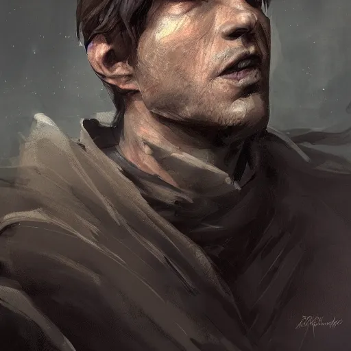 Image similar to portrait of pierre emmanuel saubade by aenaluck, artgerm and roberto ferri and greg rutkowski, jedi knight, he is 4 0 years old, star wars expanded universe, highly detailed portrait, digital painting, artstation, concept art, smooth, sharp foccus ilustration, artstation hq