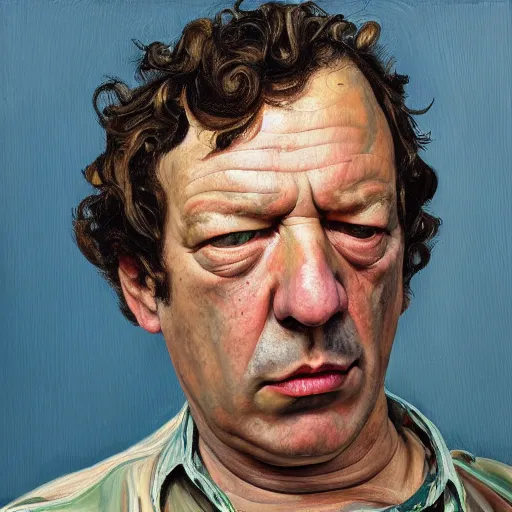 Image similar to high quality high detail painting by lucian freud, hd, dean ween, portrait