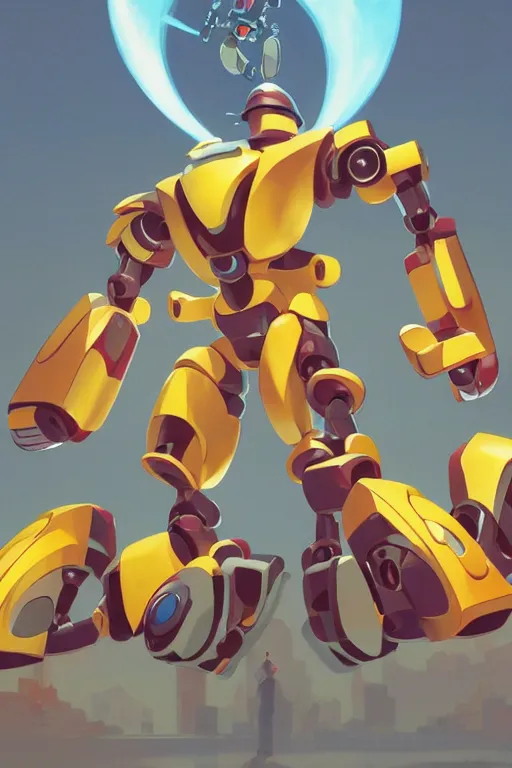 Image similar to metabots medabots medarotto medarot robot minimalist comics, behance hd by jesper ejsing, by rhads, makoto shinkai and lois van baarle, ilya kuvshinov, rossdraws global illumination ray tracing hdr radiating a glowing aura