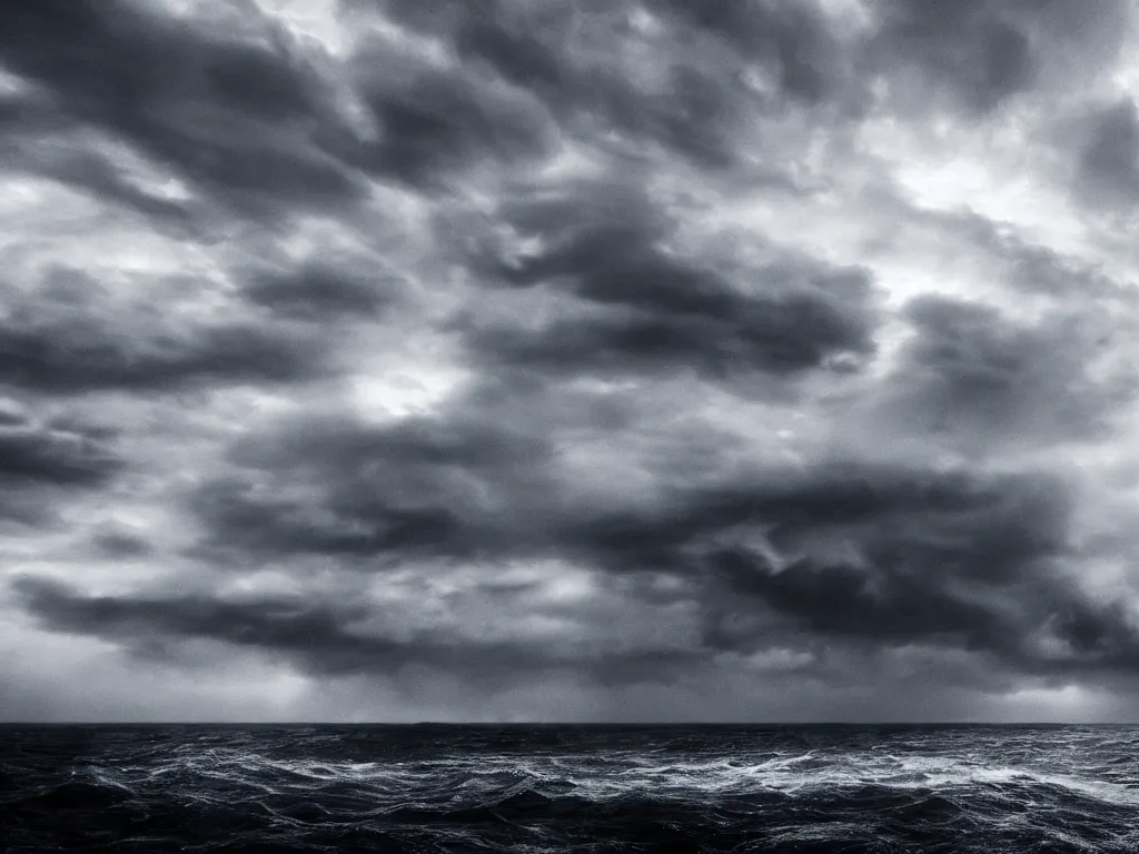 Image similar to detailed sea, layers, very detailed dark super storm, hyper realistic cloud vortex, impressive, very atmospheric, smoke boiling, cinematic, deep, very high complexity, stunning, masterpiece, weather photography, very detailed. 4 k