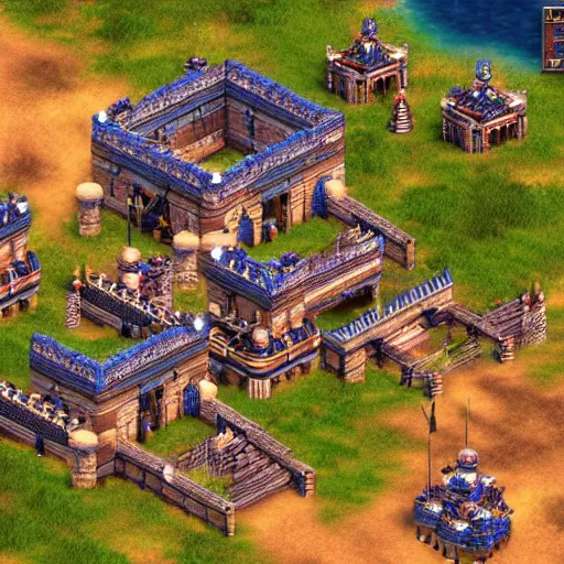 Prompt: screenshot of age of empires 3, as vaporwave digital art n - 4