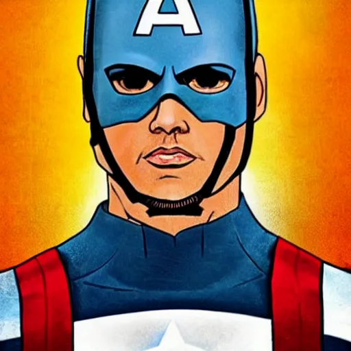 Image similar to Pedro Sánchez as Captain America