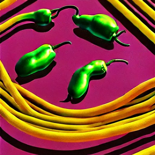 Prompt: jalapeno straw by shusei nagaoka, kaws, david rudnick, airbrush on canvas, pastell colours, cell shaded, highly detailed, intricate background, complex 3 d render, masterpiece