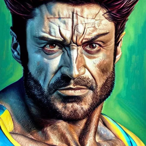 Image similar to billy butcher as wolverine, very detailed face, masterpiece portrait,