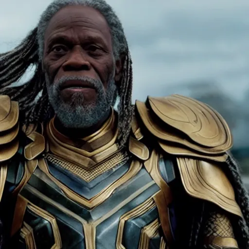 Prompt: film still of Danny Glover playing Heimdall in Thor, 4k