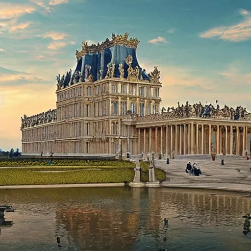 Image similar to Versailles Castle, in the year 3000