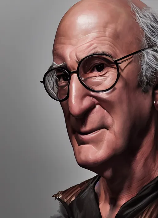 Image similar to an epic fantasy comic book style portrait painting of Larry David, unreal 5, DAZ, hyper realistic, octane render, dynamic lighting