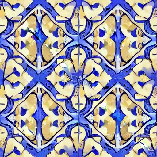 Prompt: stylized tile floor texture, cartoon style, hand painted