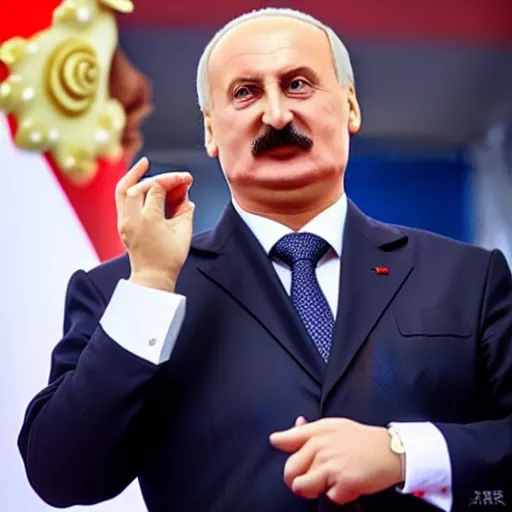 Image similar to president of belorussia, alexander lukashenko in style of sailor moon, anime, perfect faces, fine details