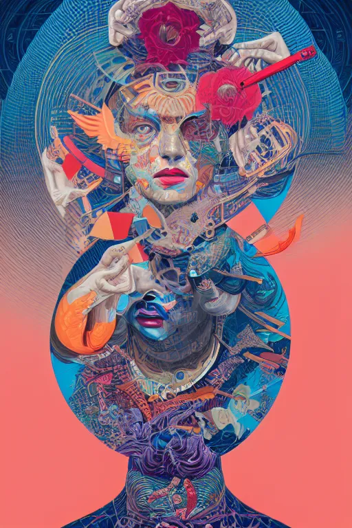 Image similar to portrait of godel's incompleteness theorem, by tristan eaton, victo ngai, peter mohrbacher, artgerm,