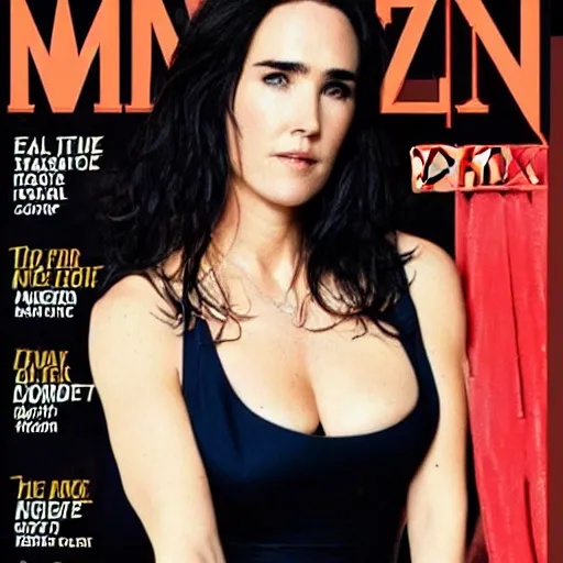 Image similar to jennifer connelly on the cover of maxim magazine.