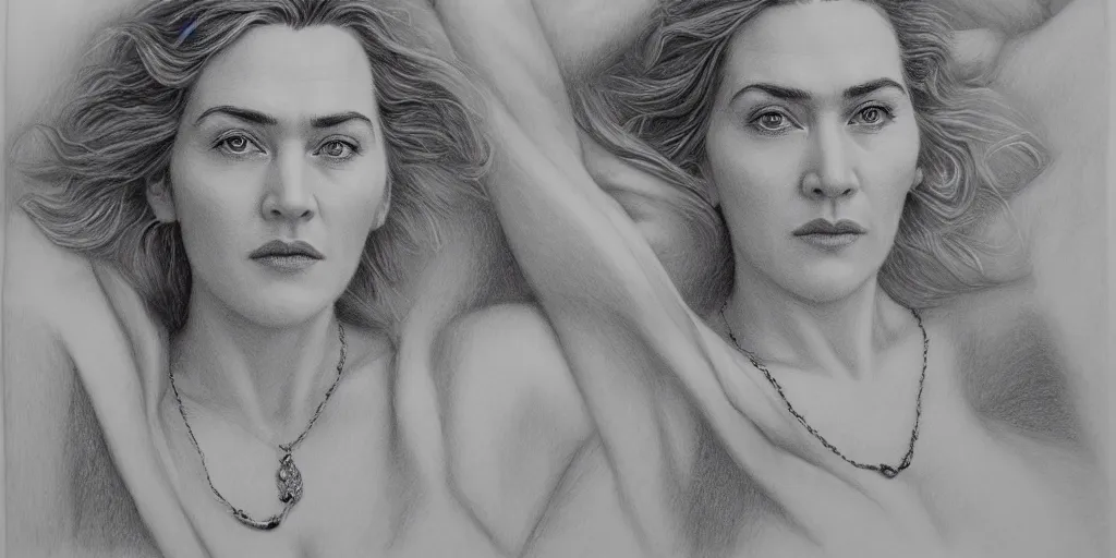 an intricate pencil drawing on paper of kate winslet | Stable Diffusion |  OpenArt