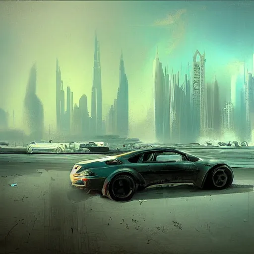 Prompt: gta : dubai, by artem demura