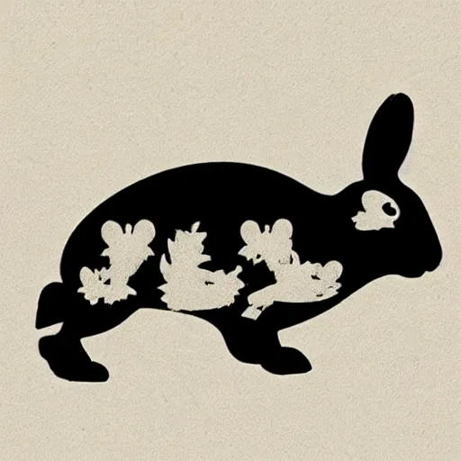 Prompt: a logo of a rabbit, designed by dali