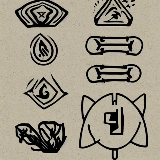 Image similar to fantasy witch swamp rpg game spell symbols