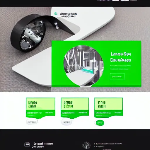 Image similar to landing page of a 3 d printing bussines, web design, concept, awwwards