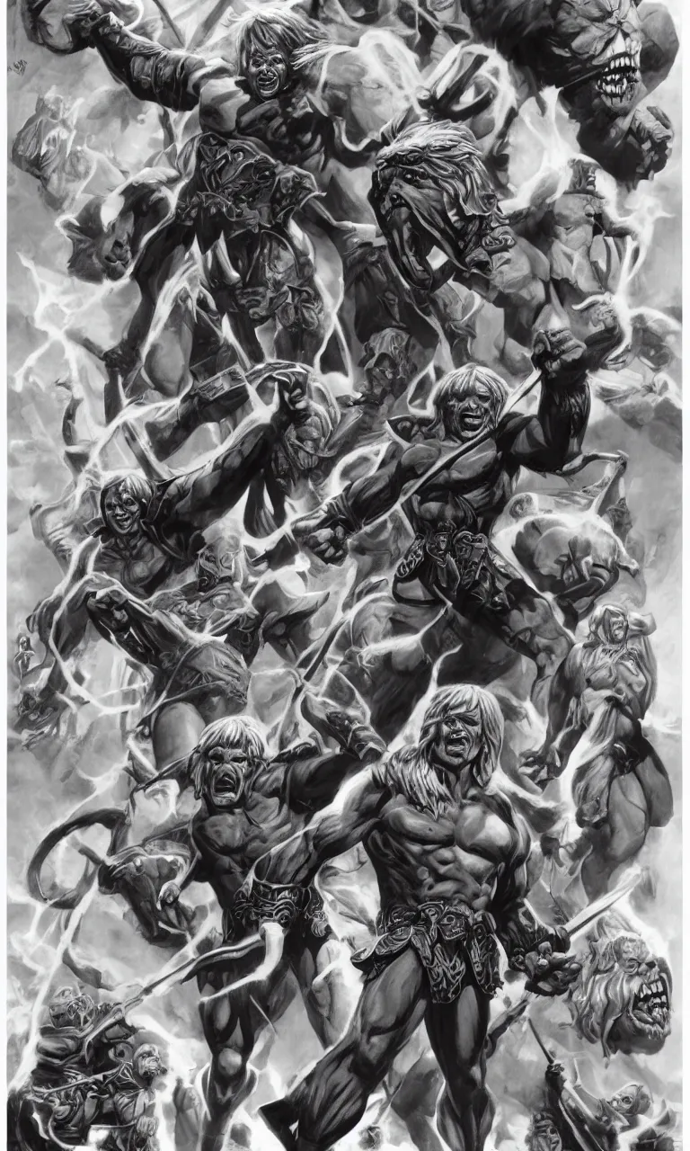 Image similar to giant he - man full body character design by alex ross