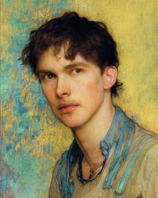 Prompt: francis edwin brownell, portrait painting by richard schmid, edgar maxence, kehinde wiley, thomas moran, maxfield parrish, studio ghibli, loish, alphonse mucha, fashion photography