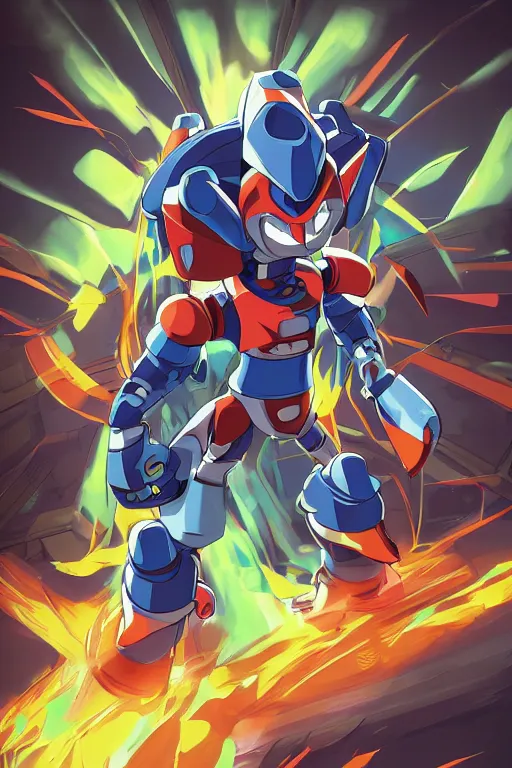 Image similar to robot ninja mask helmet megaman x zero rockman 2 0 2 2 switch game boss legacy collection fanart artsation, art gta 5 comics, behance hd by jesper ejsing, by rhads, makoto shinkai and lois van baarle, ilya kuvshinov, rossdraws global illumination ray tracing