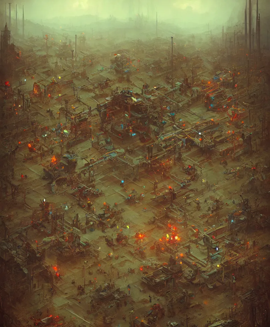 Image similar to roll dem bones, illustrated by Simon Stålenhag and Gaston Bussiere, beautiful volumetric lighting style atmosphere, intricate, ultra detailed, photorealistic, trending on artstation