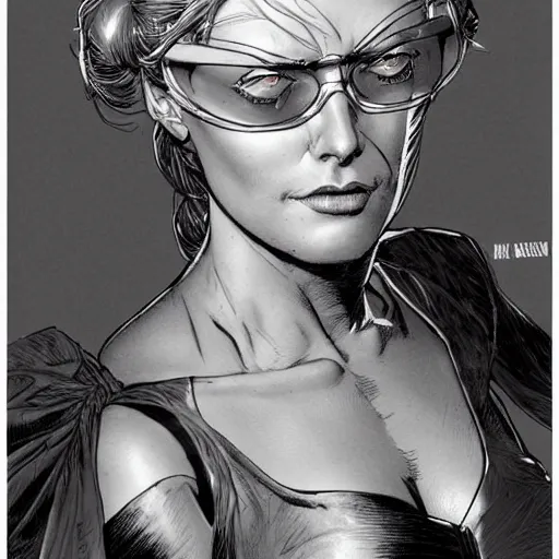 Image similar to a beautiful portrait of a woman Travis Charest style