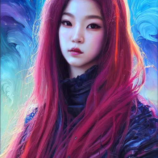 Image similar to a painting of jisoo of blackpink in the style of donato giancola, and in the style of charlie bowater, and in the style of jules ferdinand jacquemart, symmetry, smooth, sharp focus, semi - realism, photo realistic, dynamic lighting, artstation, poster, volumetric lighting, very detailed face, intricate complexity, 8 k, award winning