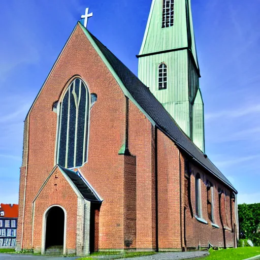 Prompt: budolfi church, aalborg, denmark