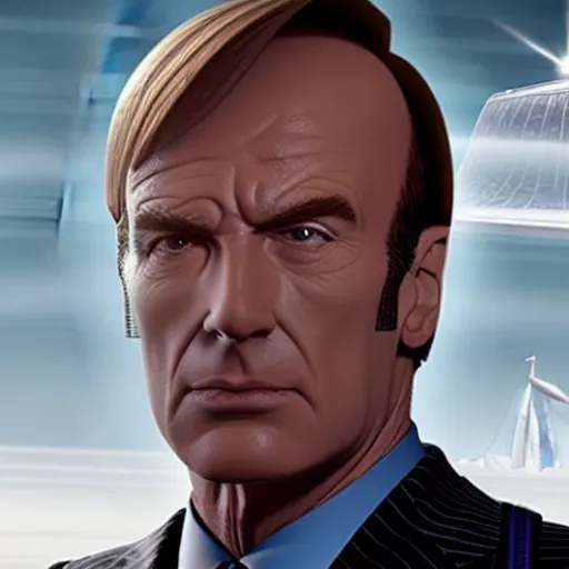 Image similar to better call saul as a borg from star trek