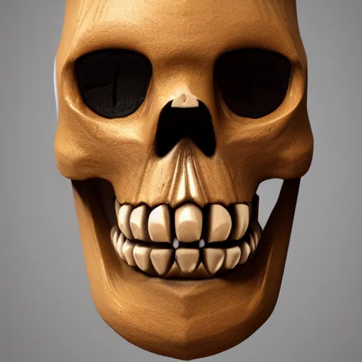 Image similar to a tiki skull head made of monster clay, photography, amazing sculpt, featured on behance, trending on artstation, 4k, hyperrealistic