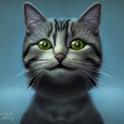 Image similar to a smiling cat, art photography style, trending on artstation, lovely and cute, fantasy art, 8 k resolution, cynical realism, computer art, conceptual art