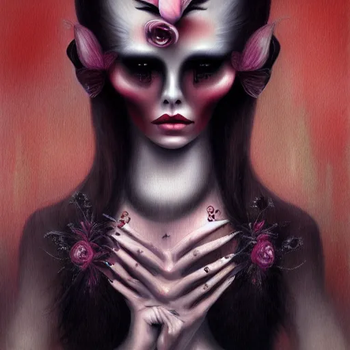 Prompt: a painting in the style of natalie shau.